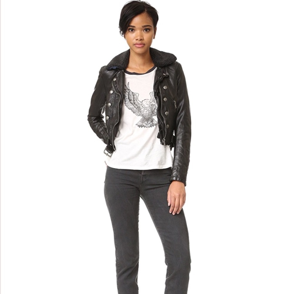 NWT FREE PEOPLE VEGAN LEATHER MOTO JACKET - Picture 7 of 7